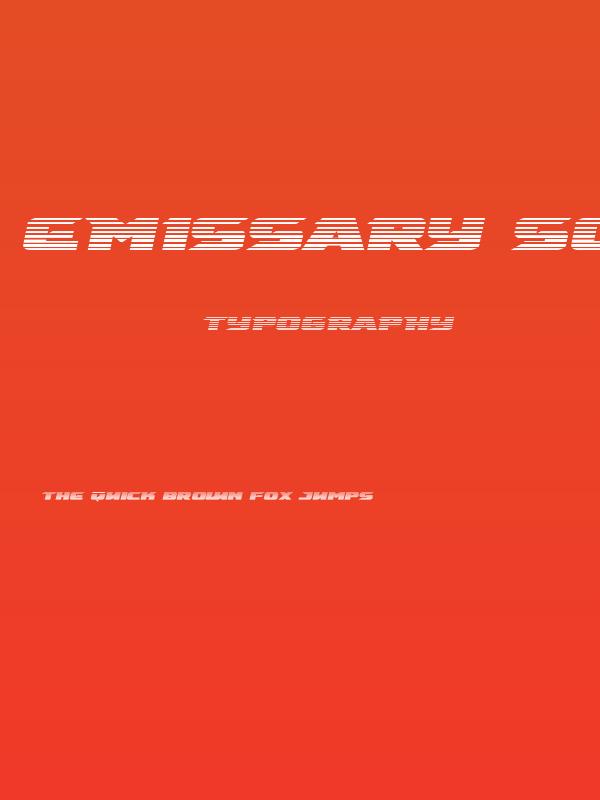 Emissary Scanlines Italic Poster