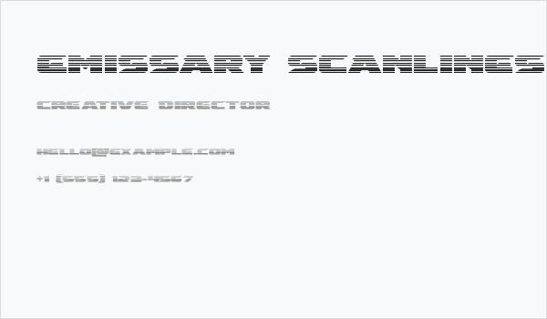 Emissary Scanlines Business Card