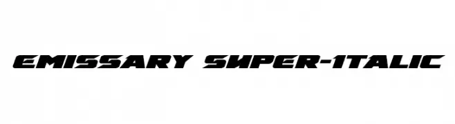 Emissary Super-Italic  नि: शुल्क फ़ॉन्ट्स डाउनलोड
