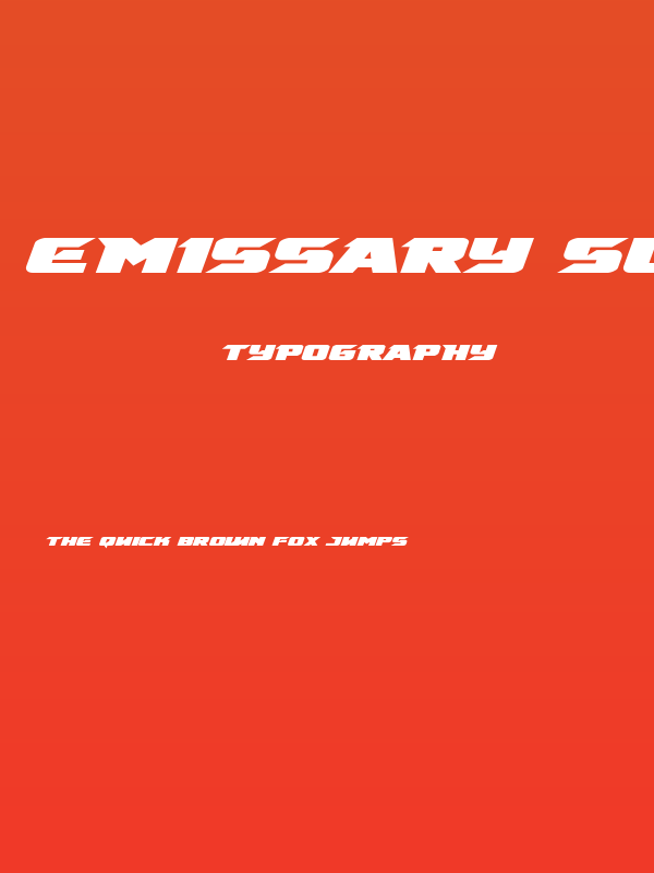 Emissary Super-Italic Poster
