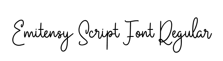 Emitensy Script Font Regular  لخطوط تنزيل