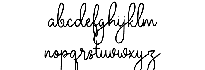 Emitensy Script Font Regular Font LOWERCASE