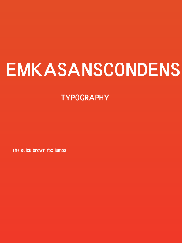 EmkaSansCondensed-Bold Poster