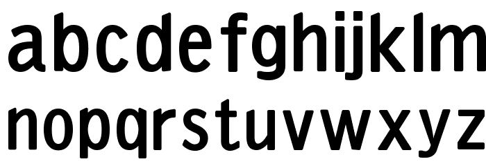 EmkaSansCondensed-Bold Font LOWERCASE