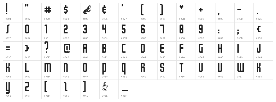 Emma    65 Character Map
