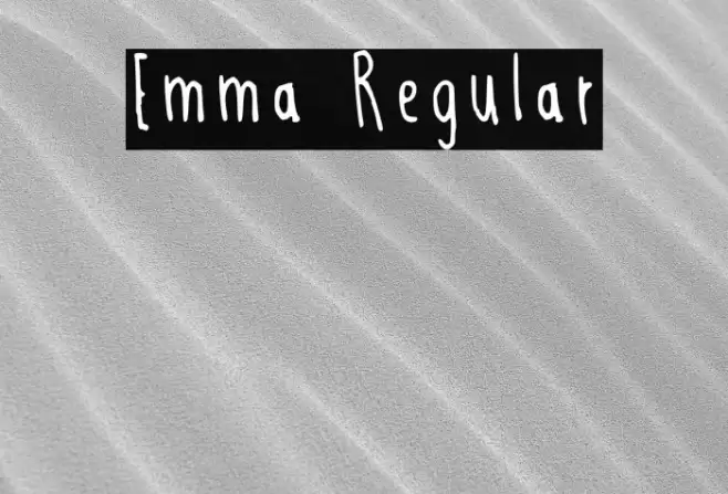 Emma Regular फ़ॉन्ट examples