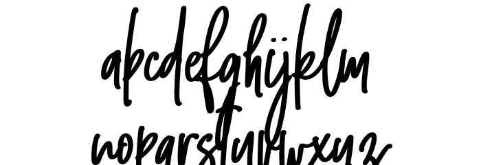 Emmasignature Font LOWERCASE