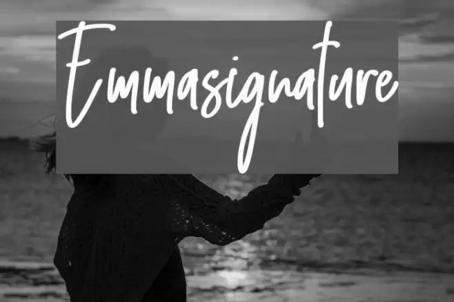 Emmasignature Font examples