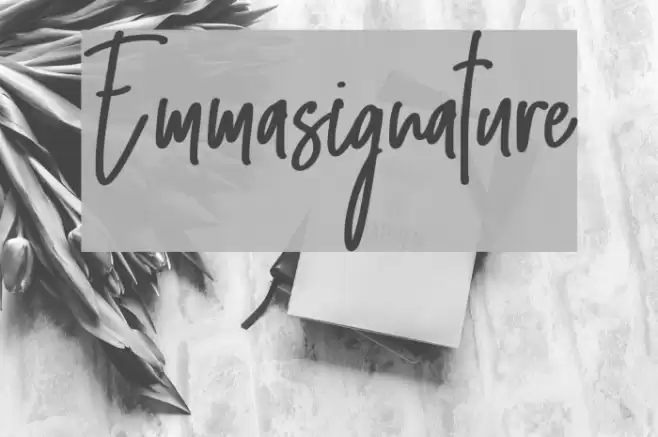Emmasignature Font examples