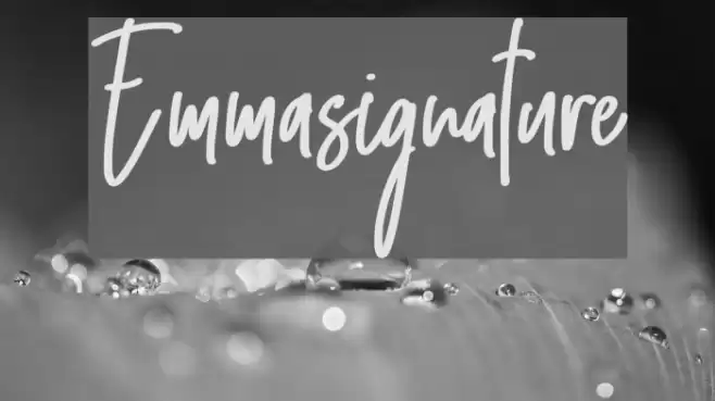 Emmasignature Font examples