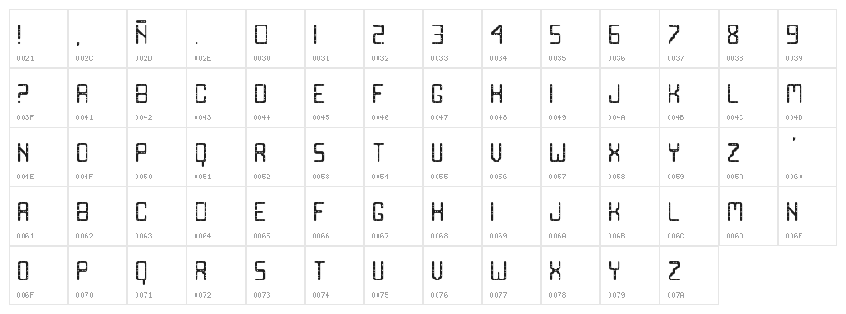 Emmental Regular Character Map
