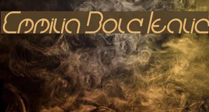 Emmilia Bold Italic Font examples