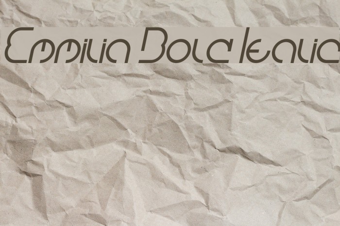 Emmilia Bold Italic Font examples