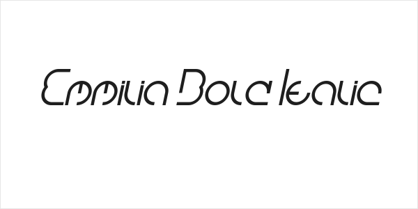 Emmilia Bold Italic Logo
