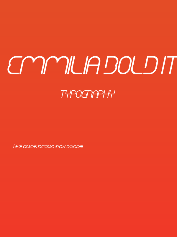 Emmilia Bold Italic Poster