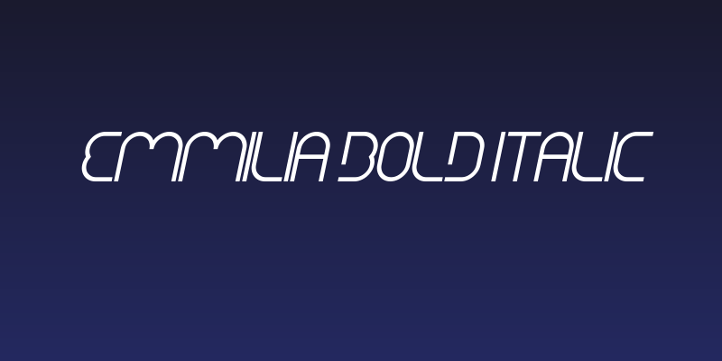 Emmilia Bold Italic Social Header