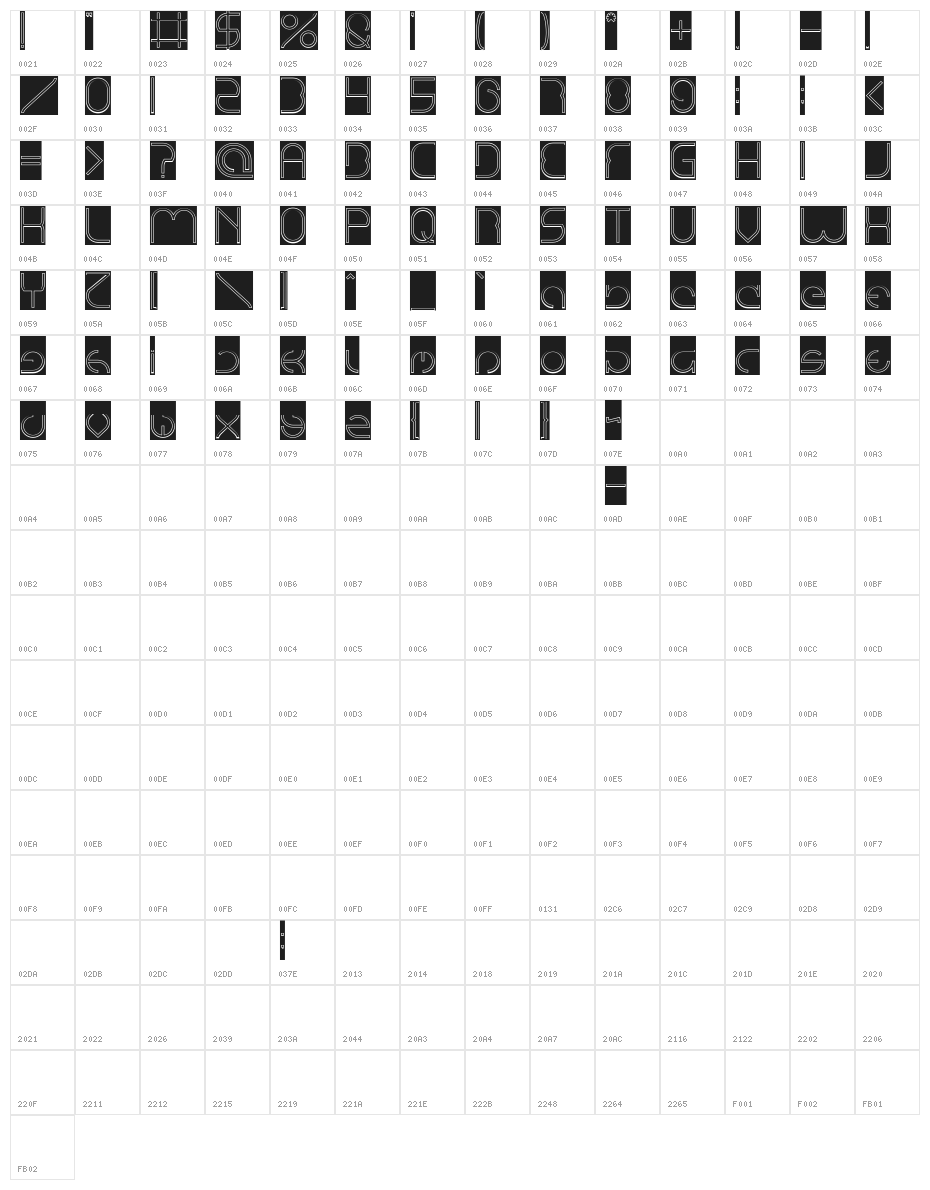 Emmilia-Hollow-Inverse Character Map