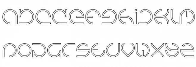 Emmilia-Hollow Caratteri MINUSCOLO