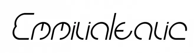 Emmilia Italic  नि: शुल्क फ़ॉन्ट्स डाउनलोड