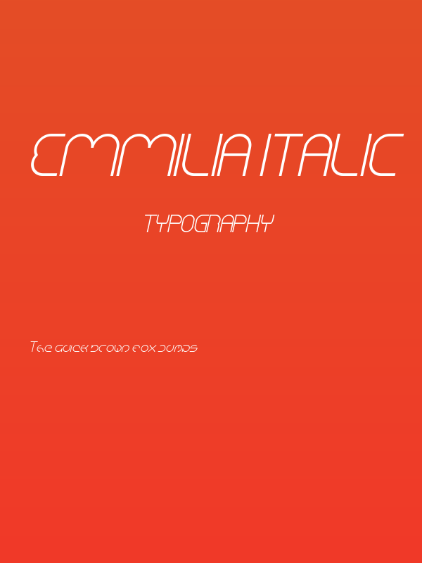 Emmilia Italic Poster