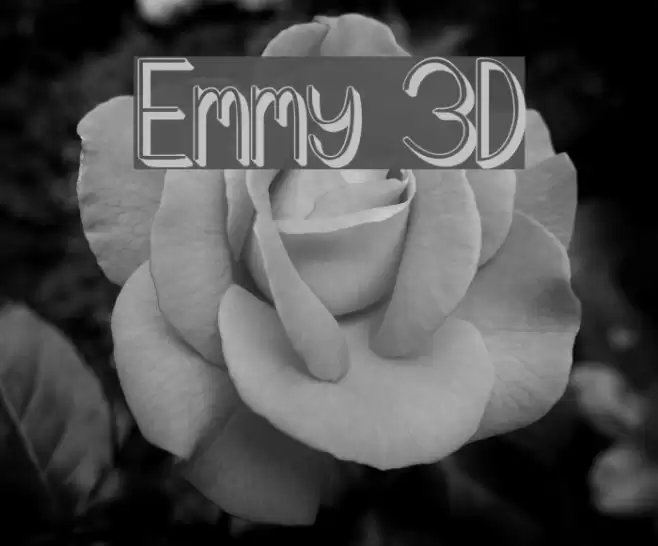 Emmy 3D Font examples