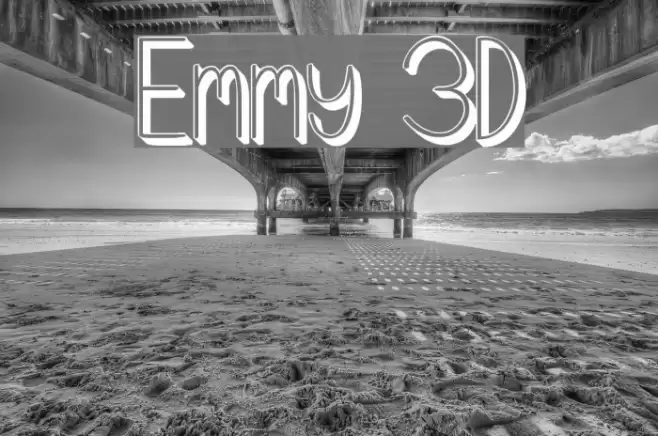 Emmy 3D Font examples