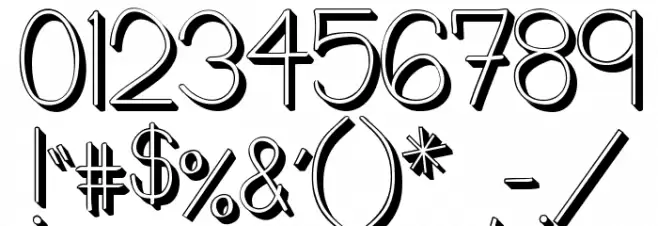 Emmy3D Font OTHER CHARS