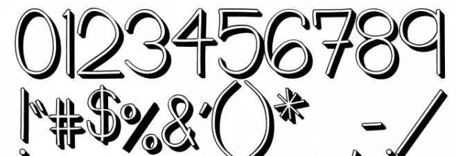 Emmy3D Font OTHER CHARS