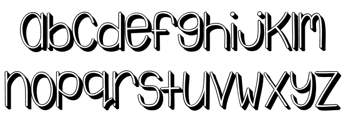 Emmy3D Font LOWERCASE