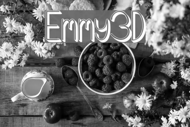 Emmy3D Font examples