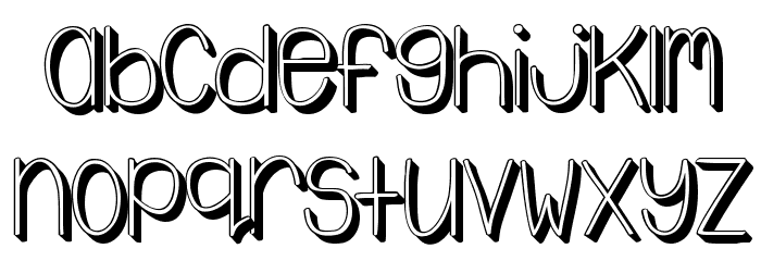 Emmy3D Font LOWERCASE
