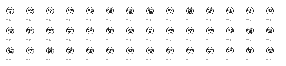 Emoji Boom Regular Character Map