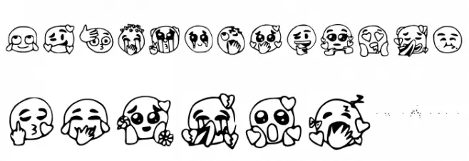Emojis Tiktok Regular フォント 大文字