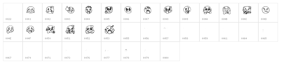 Emojis Tiktok Regular Character Map