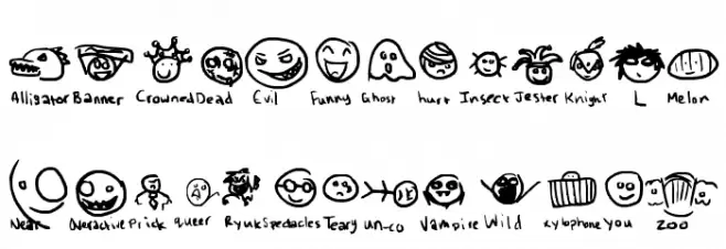 Emoticon Land フォント 大文字