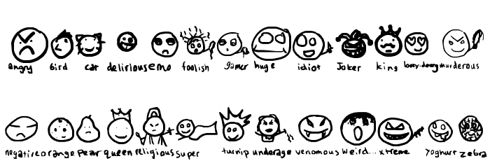 Emoticon Land Font LOWERCASE