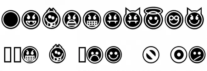 Emoticons Outline Font OTHER CHARS
