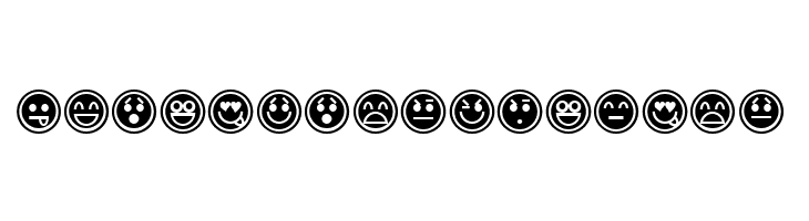 Emoticons Outline  font caratteri gratis