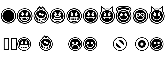 Emoticons Outline Caratteri ALTRI CARATTERI