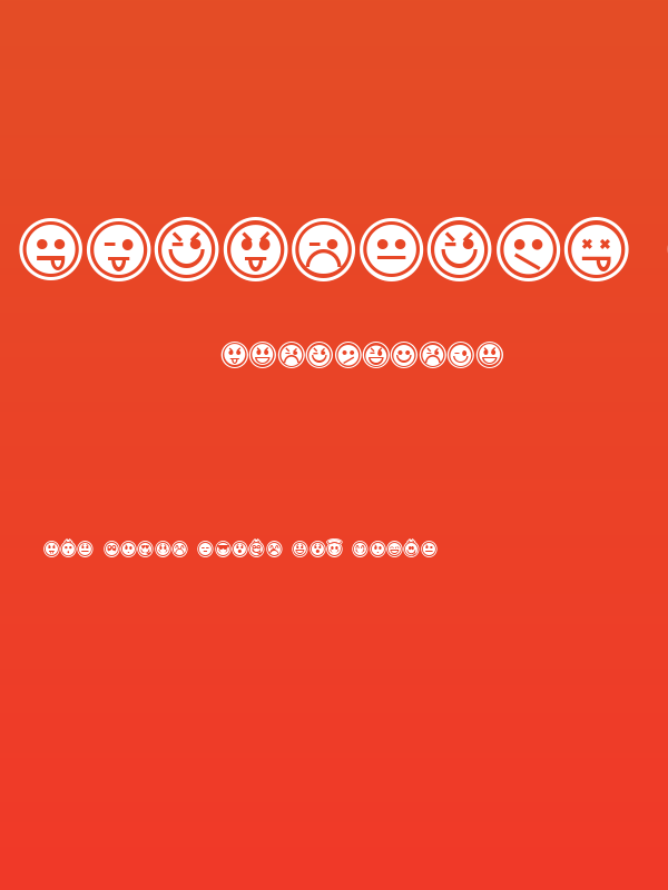 Emoticons Outline Poster