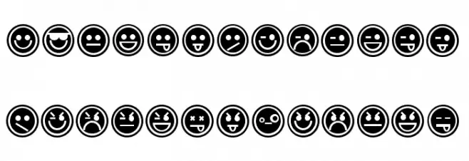 Emoticons Outline Font Litere mari