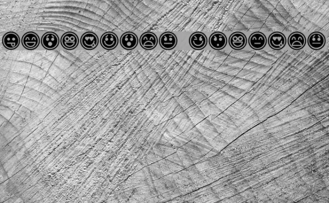 Emoticons Outline Font examples