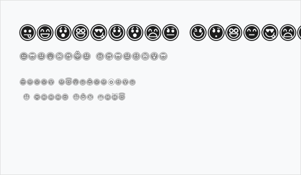 Emoticons Outline Business Card