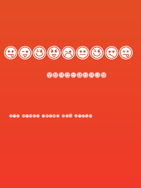 Emoticons Outline Poster