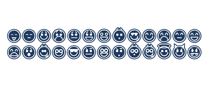 Emoticons Outline Lowercase