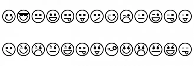 Emoticons Fonte MAIÚSCULAS