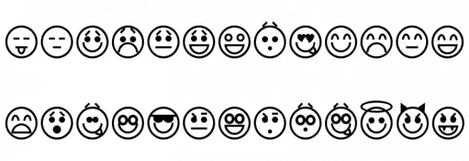 Emoticons Fuentes MINÚSCULAS