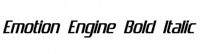 Emotion Engine Bold Italic  免费字体下载