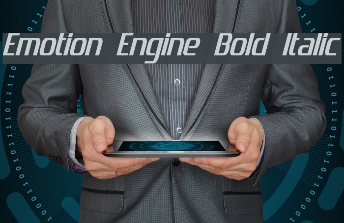 Emotion Engine Bold Italic Font examples
