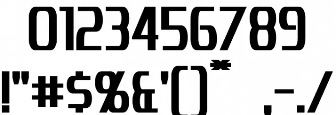 Emotion Engine Bold Font OTHER CHARS